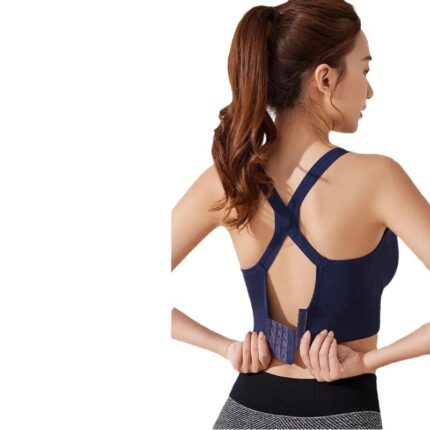 Beauty back strap sports underwear women's tube top big chest small with chest pad anti-exposure wrapped chest bra vest without steel ring
