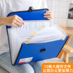 Source factory A4 Portable Organ bag student multi-layer examination paper folder file bag 13 box bill folder briefcase customization - Image 2