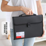 Source factory A4 Portable Organ bag student multi-layer examination paper folder file bag 13 box bill folder briefcase customization - Image 3