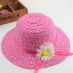 New Style Hat Handbag Set Sunflower Children's Straw Hat Handbag Set Girls Straw Sun Hat Beach Hat - Image 18