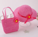 New Style Hat Handbag Set Sunflower Children's Straw Hat Handbag Set Girls Straw Sun Hat Beach Hat - Image 9