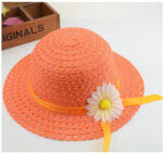 New Style Hat Handbag Set Sunflower Children's Straw Hat Handbag Set Girls Straw Sun Hat Beach Hat - Image 15