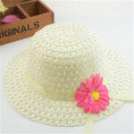 New Style Hat Handbag Set Sunflower Children's Straw Hat Handbag Set Girls Straw Sun Hat Beach Hat - Image 19