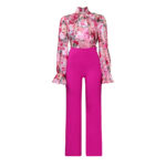 D316 European and American Clothing 2022 Autumn and Winter Loose Large Size Casual Printed Long-Sleeved Shirt Wide-Leg Pants Cross-Border Two-Piece Set - Image 7