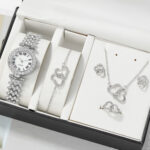 Duoduo Cross-Border Shein Popular Luxury Set Bracelet Watch with Diamonds for Women Five-Piece Gift Box Quartz Watch - Image 30