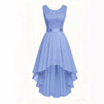 New Foreign Trade Style, Light Luxury, Elegant and Sophisticated, High-End Feel, Short Front and Long Back, Slim Fit, Sleeveless Dress, European and American Style - Image 3