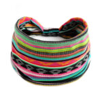 European and American Women's Hairbands African Print Pattern Wide-Brimmed Elastic Knotted Sports Yoga Headbands Women's Headwear Hair Accessories - Image 21