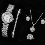 Duoduo Cross-Border Shein Popular Luxury Set Bracelet Watch with Diamonds for Women Five-Piece Gift Box Quartz Watch - Image 8