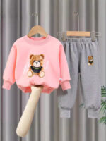 2025 Spring New Style Two-Piece Sweatshirt Set for Boys and Girls, Long-Sleeve and Long Pants, Korean Version Trendy Children's Outfit - Image 5