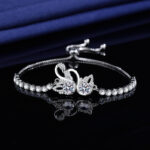 Cross-Border Popular Imitation Moissanite Square Bag Four-Leaf Clover Bracelet for Girls Light Luxury High-End Adjustable Bracelet Wholesale - Image 29