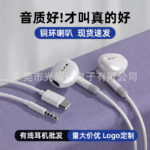 Type-c Digital Audio Wired Headset Semi-In-Ear Headset with Wheat Wire Control for Call Listening to Songs Subwoofer Round Headset