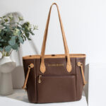 Classic Shopping Bag with Oil-Edged Edges, Large Tote Bag, Multi-Color Mommy Bag, Large Capacity Single-Shoulder Women's Bag - Image 7
