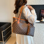 2025 Retro Printed Tote Bag, Fashionable and Trendy Large-Capacity Women's Bag, Casual and Simple Texture New Shoulder Bag - Image 2