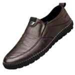 Men's Leather Shoes with Soft Soles and Soft Surface, New 2025 Business Casual Shoes, Middle-Aged and Elderly Dad's Shoes, Fashionable Driving Beanie Shoes - Image 4