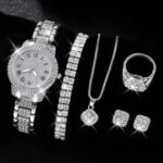 Duoduo Cross-Border Shein Popular Luxury Set Bracelet Watch with Diamonds for Women Five-Piece Gift Box Quartz Watch - Image 14