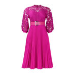 D254 dress Amazon summer large size lace crochet sexy hollow pleated European and American dress cross-border dress - Image 10