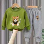 2025 Spring New Style Two-Piece Sweatshirt Set for Boys and Girls, Long-Sleeve and Long Pants, Korean Version Trendy Children's Outfit - Image 11