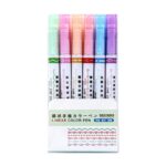 Creative 6-color hand account lace pen wave pattern highlighter diy contour curve pen student draw key marker pen - Image 5