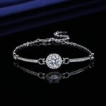 Cross-Border Popular Imitation Moissanite Square Bag Four-Leaf Clover Bracelet for Girls Light Luxury High-End Adjustable Bracelet Wholesale - Image 16