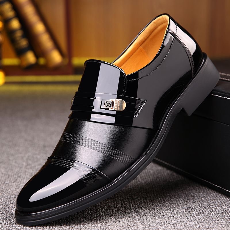 O1CN01CpNFik2NUUJhwtylr_2220016829966-0-cib 2026 Spring New Men's Business Formal Shoes British Style Leather Shoes Men's Slip-On Casual High-End Wedding Shoes - Image 1