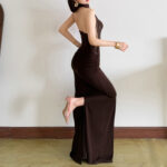 2026 European and American Cross-Border Summer New Style Dress with Unique Halter Neck Design, Elegant and Slim-Fitting - Image 3