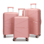 Customized fashion travel trolley case 20 inch boarding case silent universal wheel luggage PP trolley case hard shell case
