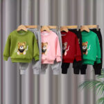 2025 Spring New Style Two-Piece Sweatshirt Set for Boys and Girls, Long-Sleeve and Long Pants, Korean Version Trendy Children's Outfit