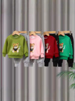 2025 Spring New Style Two-Piece Sweatshirt Set for Boys and Girls, Long-Sleeve and Long Pants, Korean Version Trendy Children's Outfit