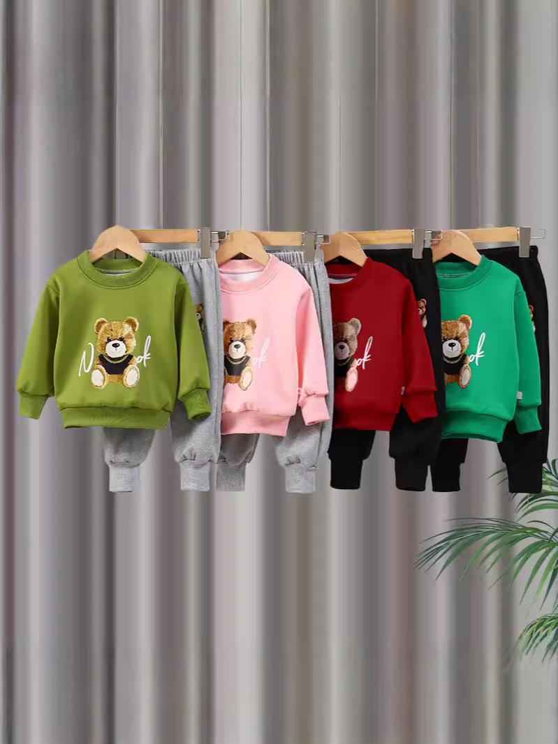 O1CN01Ggfhnn23zMYGhSQEf_2212962027326-0-cib 2025 Spring New Style Two-Piece Sweatshirt Set for Boys and Girls, Long-Sleeve and Long Pants, Korean Version Trendy Children's Outfit - Image 1