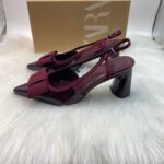 Za2025 Spanish Women's Shoes with Bow Decoration, Open Heel, Thick Heel, Pointed Toe High Heels, Toe-Cap Sandals, Flats