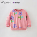 Cross-Border Malwee Autumn Kidsren's Clothing Sweatshirt Autumn and Winter New European and American Kidsren's Casual Round Neck Long-Sleeved Girls' Clothing - Image 6