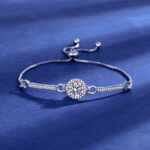 Cross-Border Popular Imitation Moissanite Square Bag Four-Leaf Clover Bracelet for Girls Light Luxury High-End Adjustable Bracelet Wholesale - Image 28