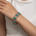 Cross-border Hot-selling Personalized Retro Turquoise Bracelet Bohemian Ethnic Style Bracelet for Women Light Luxury Elegant Bracelet - Image 2