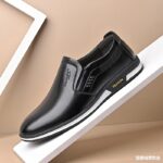 Extra Large Size Leather Shoes for Men's Foreign Trade Cross-Border Spring & Fall Casual Breathable British Formal Wear Set with Hollow Feet, Breathable and Comfortable Men's Shoes - Image 4