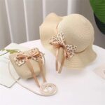 Tiktok Summer Children's Sun Hats in Stock, Straw Hats, Bag Sets, Children's Sun Protection Beach Hats, Straw Sun Hats - Image 3