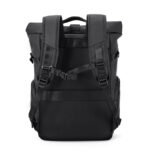 New Trendy Roll Top Backpack Men's Large Capacity Student Schoolbag Outdoor Travel Backpack Laptop Bag - Image 3