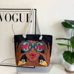 2025 Classic Outdoor Practical Versatile Retro Canvas Bag with Cartoon Print, Large Capacity Tote Beach Bag - Image 24