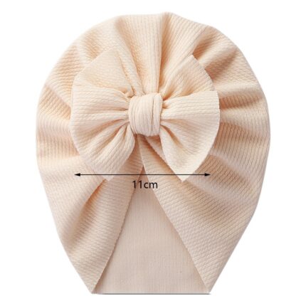 European and American New Baby Pure Color Pullover Hat with Bow Kidsren's Spring & Fall Indian Hat Snake Pattern Baby Boundless Hat