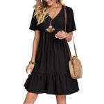 2023 Summer Cross-border Trade European and American Women's Amazon Dress Loose Casual Short-sleeved Waist Elegant Dress - Image 6