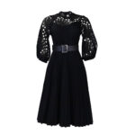 D254 dress Amazon summer large size lace crochet sexy hollow pleated European and American dress cross-border dress - Image 9