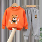 2025 Spring New Style Two-Piece Sweatshirt Set for Boys and Girls, Long-Sleeve and Long Pants, Korean Version Trendy Children's Outfit - Image 8