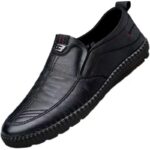 Men's Leather Shoes with Soft Soles and Soft Surface, New 2025 Business Casual Shoes, Middle-Aged and Elderly Dad's Shoes, Fashionable Driving Beanie Shoes - Image 3
