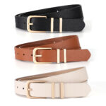 Amazon Cross-Border New Simple Women's Belt Decorated Jeans Skirt High-End Gold Pin Buckle Belt for Women - Image 2