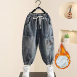 Boys and Middle-Aged Kidsren's Suits Autumn and Winter 2025 New Style Kidsren's Fashionable Velvet Sweatshirt Boys Handsome and Casual - Image 10