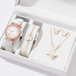 New TikTok Popular Women's Watch Fashion Personality Simple Watch Butterfly Digital Belt Watch suit - Image 6