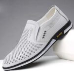 Extra Large Size Leather Shoes for Men's Foreign Trade Cross-Border Spring & Fall Casual Breathable British Formal Wear Set with Hollow Feet, Breathable and Comfortable Men's Shoes - Image 3