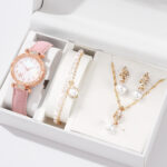New TikTok Popular Women's Watch Fashion Personality Simple Watch Butterfly Digital Belt Watch suit - Image 20