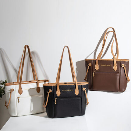 Classic Shopping Bag with Oil-Edged Edges, Large Tote Bag, Multi-Color Mommy Bag, Large Capacity Single-Shoulder Women's Bag