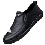 Men's Leather Shoes with Soft Soles and Soft Surface, New 2025 Business Casual Shoes, Middle-Aged and Elderly Dad's Shoes, Fashionable Driving Beanie Shoes - Image 5