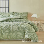 Old Watch Cross-Border Foreign Trade Supply Amazon Bedding Solid Color Cut Flower Tufted Flower Four-Leaf Clover Quilt Cover Pillowcase - Image 11